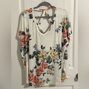 Maurices floral v-neck tee
